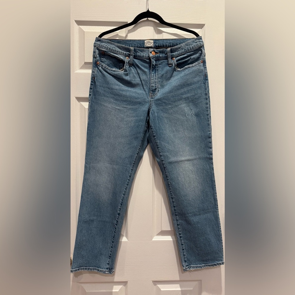 J. Crew Tea Time Wash Straight Jeans